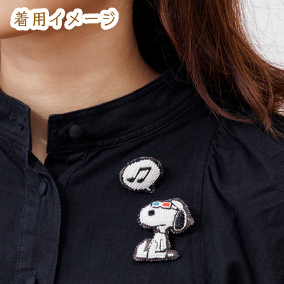 【おかいものSNOOPY限定】tamaoworld 刺繍ブローチ