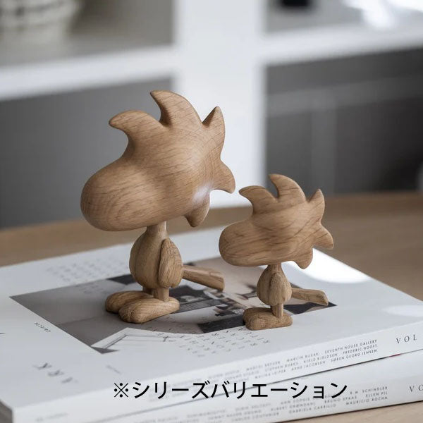 『BOYHOOD』北欧の天然オーク材オブジェ SNOOPY(ウッドストック) SMALL