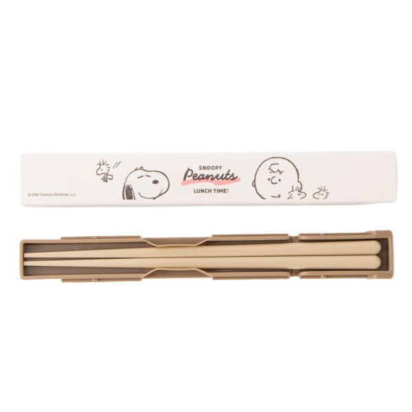 スヌーピー はし&はしケース スライド式 (ぎゅっとよりあう)