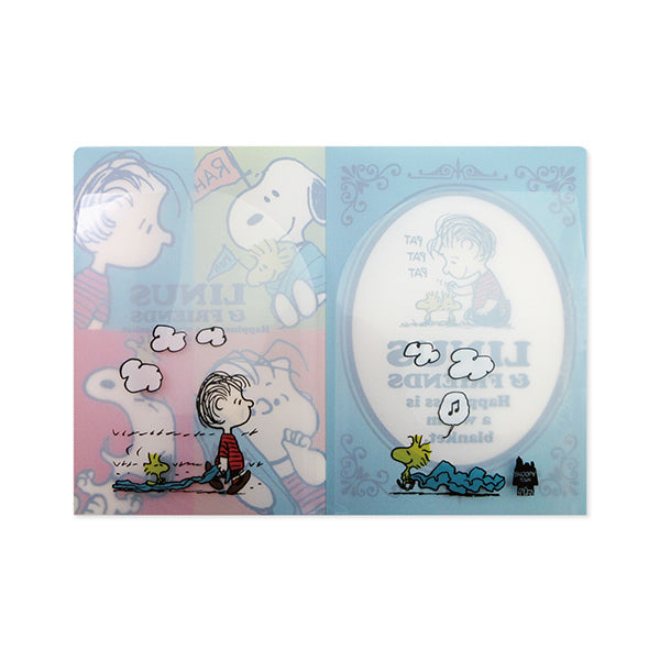 スヌーピー クリアファイルA5見開き (SNOOPY&LINUS FLAG)
