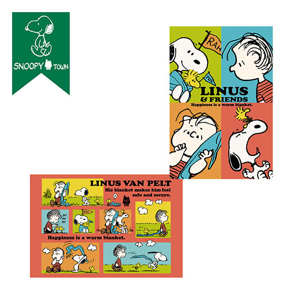 スヌーピー アートカード2枚セット (SNOOPY&LINUS FLAG)