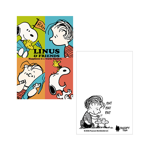 スヌーピー アートカード2枚セット (SNOOPY&LINUS FLAG)