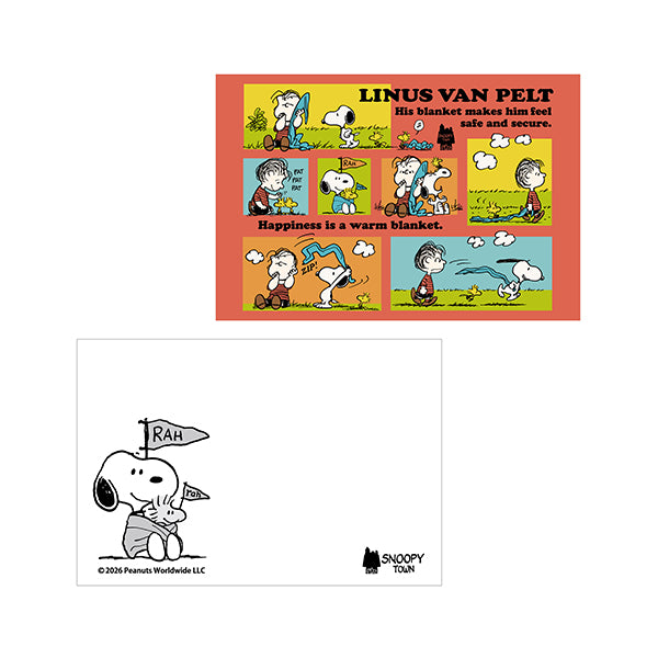 スヌーピー アートカード2枚セット (SNOOPY&LINUS FLAG)