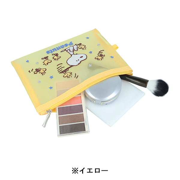 スヌーピー メッシュ刺繍ポーチ (WOODSTOCK&SNOOPY 第3弾)