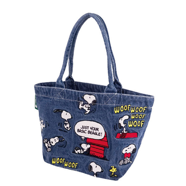スヌーピー 刺繍デニムミニトート (総柄2026)