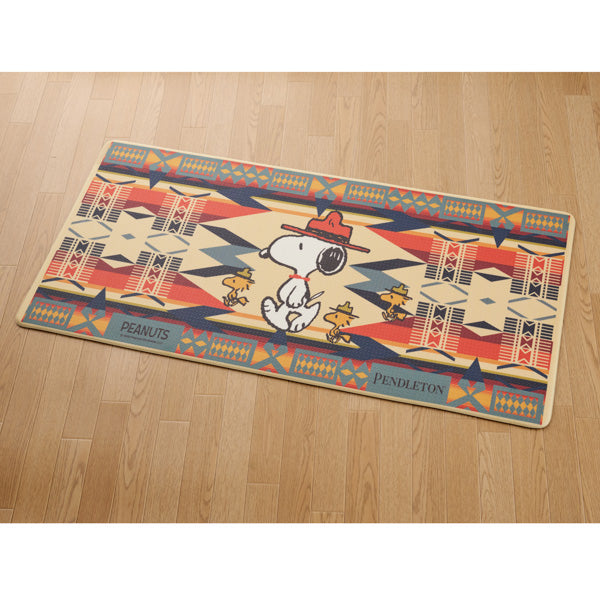 PEANUTS PENDLETON PVCロングマット (ファイアーレジェンド/約45×90cm)