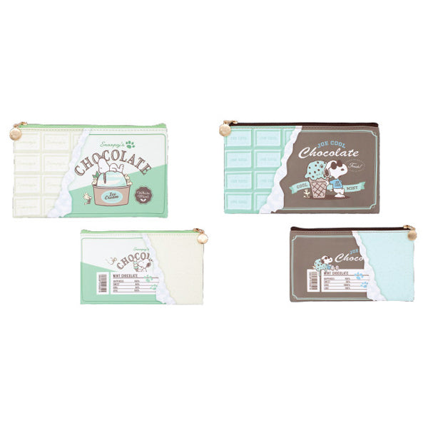 スヌーピー シークレットフラットポーチ (Loving! Choco Mintシリーズ)