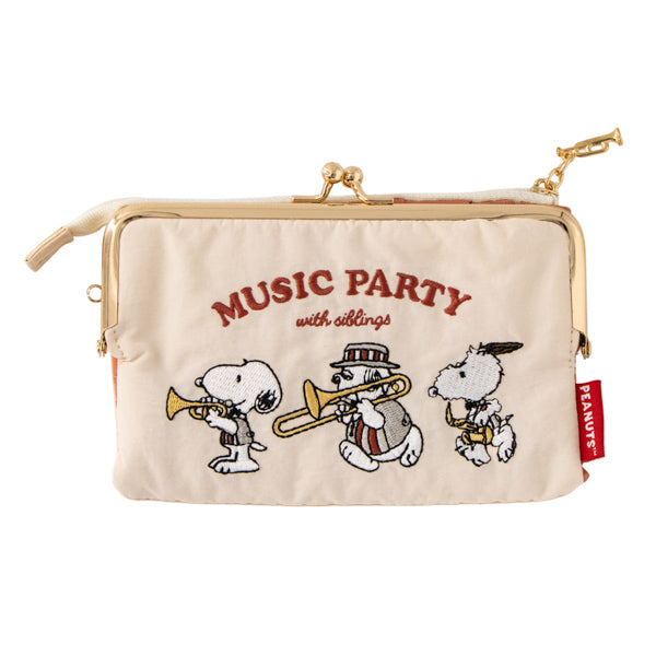 スヌーピー 刺繍トラベルウォレット (music party!シリーズ)