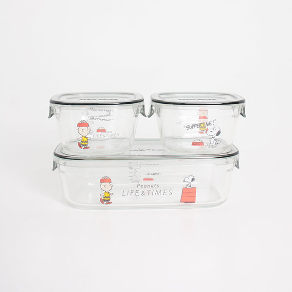 Peanuts LIFE&TIMESオリジナル「iwaki」コラボレーション パック＆レンジセット2