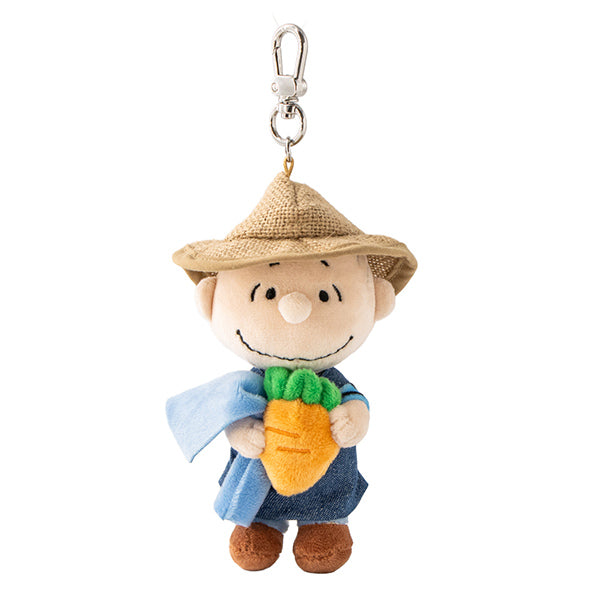 SNOOPY GARDEN キャロットファーマーぬいぐるみキーリング（ライナス）
