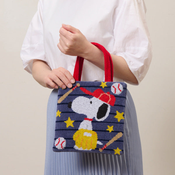 【おかいものSNOOPY限定】※5月13日発売※FEILERフラットミニトート（Baseball）