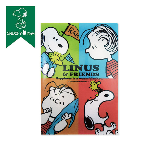 スヌーピー クリアファイルA5見開き (SNOOPY＆LINUS FLAG)