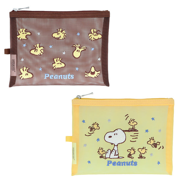 スヌーピー メッシュ刺繍ポーチ (WOODSTOCK＆SNOOPY 第3弾)