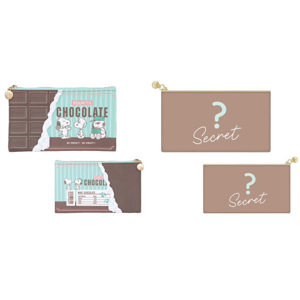 スヌーピー シークレットフラットポーチ (Loving! Choco Mintシリーズ)
