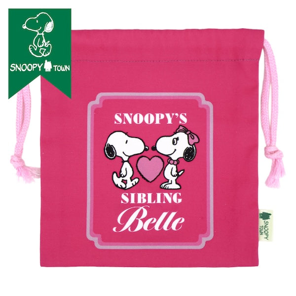 スヌーピー 巾着　（BELLE 50周年 ハートシリーズ）