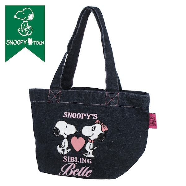 スヌーピー 刺繍デニムミニトート（BELLE 50周年 ハートシリーズ）