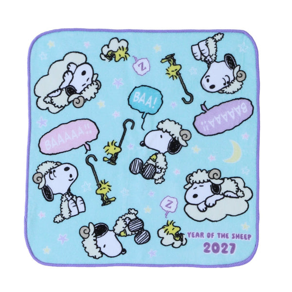 スヌーピー 2027年 干支ミニタオル (Sheep)