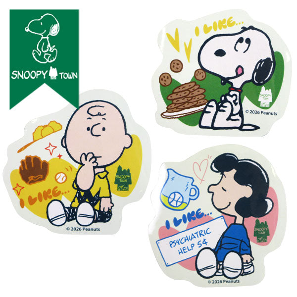 販路限定 スヌーピー ステッカー3枚セット (PEANUTS I LIKE…)