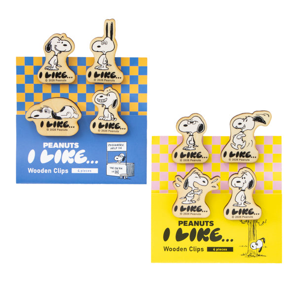 スヌーピー ウッドクリップ4個セット (I LIKE…)