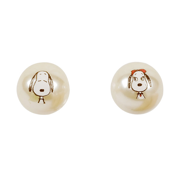 スヌーピー SNOOPY＆BELLEパールピアス