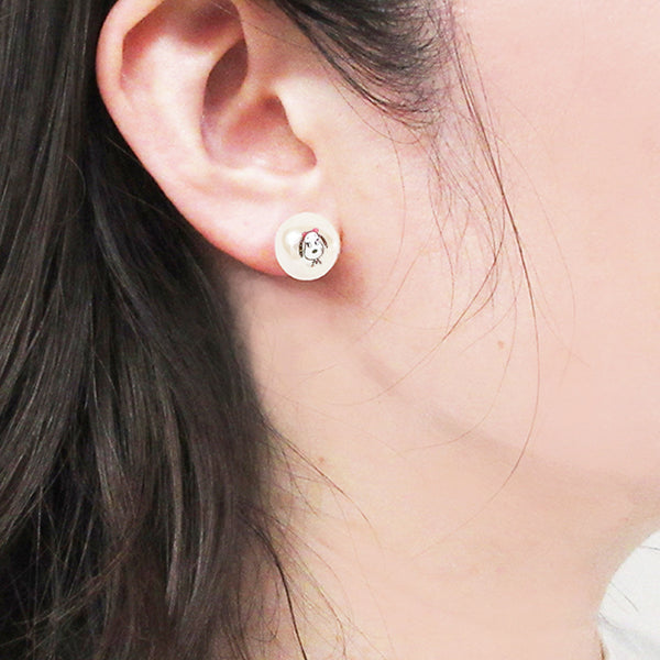 スヌーピー SNOOPY＆BELLEパールピアス