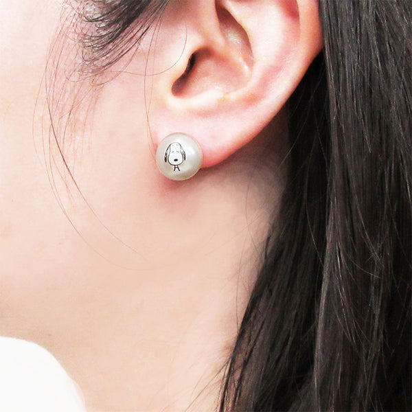 スヌーピー SNOOPY＆BELLEパールピアス