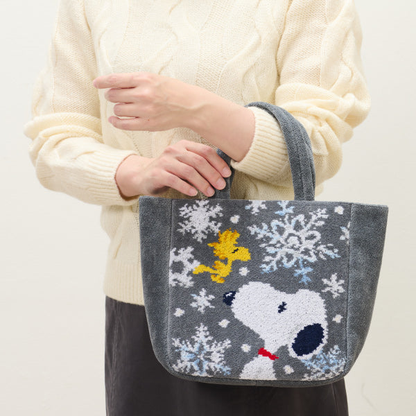 【おかいものSNOOPY限定】※11月6日発売※FEILERマチ付きバッグ（SNOOPY SNOW CRYSTAL WHITE）
