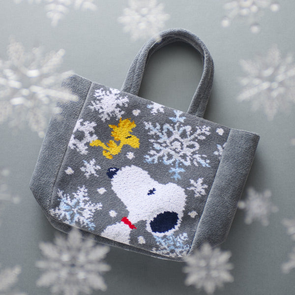 【おかいものSNOOPY限定】※11月6日発売※FEILERマチ付きバッグ（SNOOPY SNOW CRYSTAL WHITE）