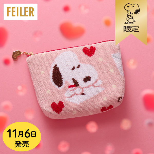 【おかいものSNOOPY限定】※11月6日発売※FEILER舟形ポーチ（SNOOPY LOVE LETTER）